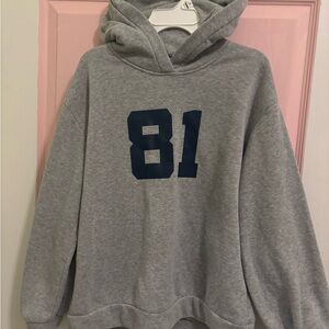 Women’s Jersey Hoodie With Navy Blue Print